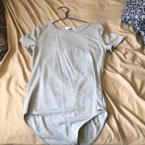 grey body suit